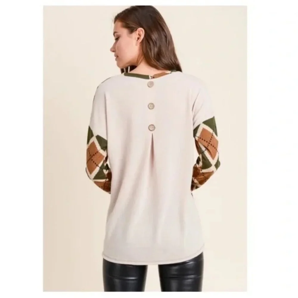 🍁🍂 Argyle top - Picture 5 of 6